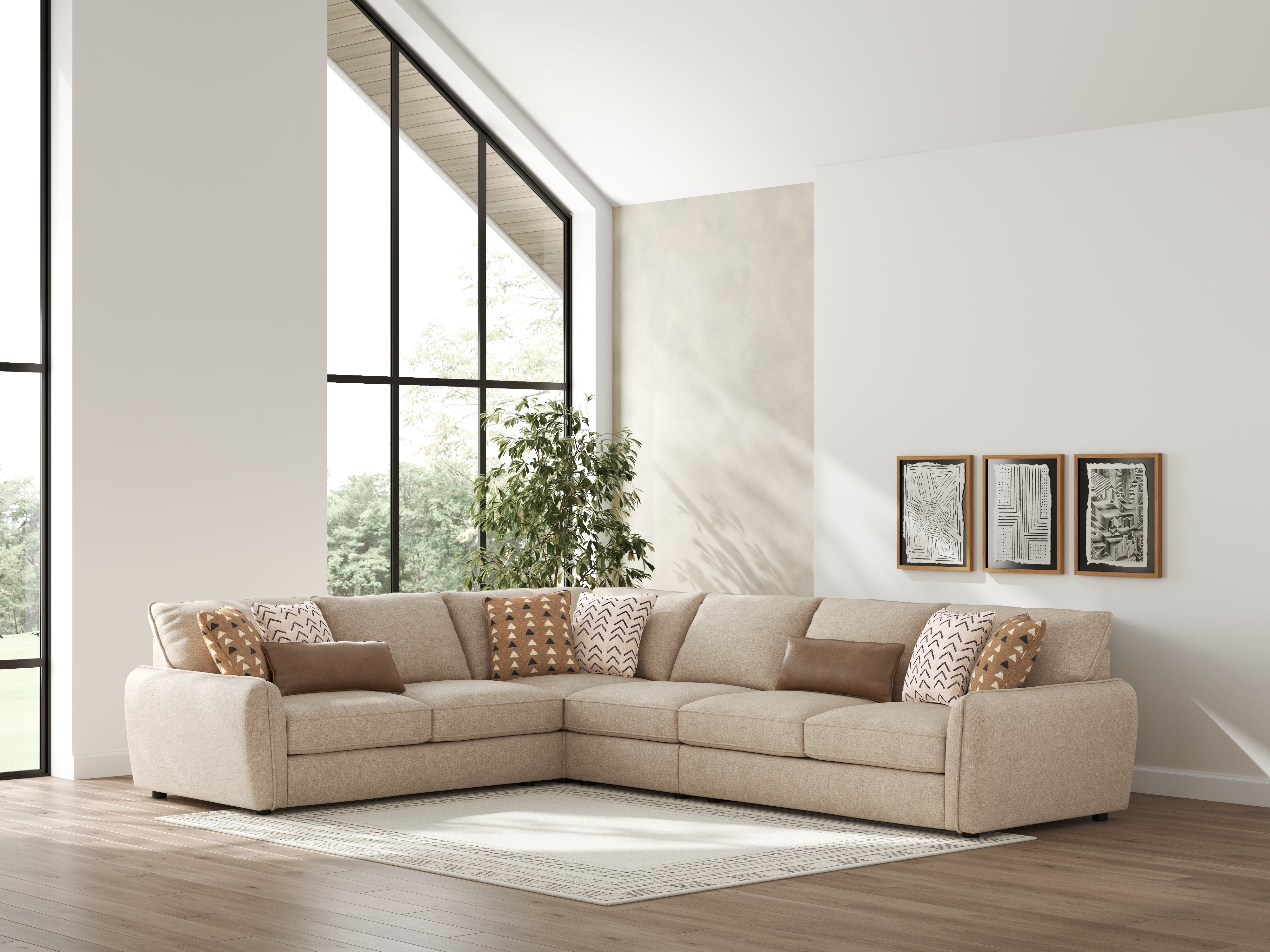 Best Furniture Outlet - Ashley Furniture - Seyler Sectional - LAF 4-Piece Sectional - 61405S2