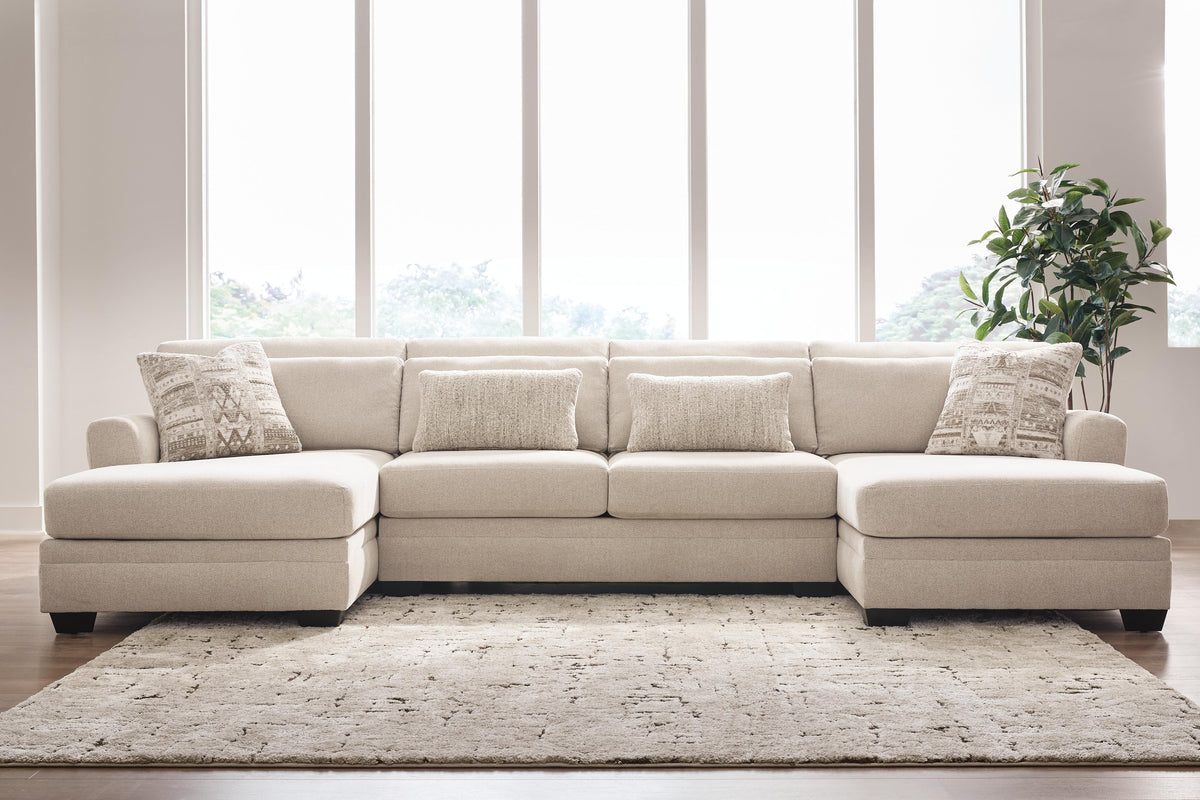 Best Furniture Outlet - Ashley Furniture - Mandi Point Sectional - RAF 3-Piece Double Chaise Sectional - 62606S7