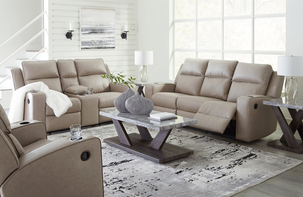 Best Furniture Outlet - Ashley Furniture - Lavenhorne Reclining Sofa, Loveseat and Recliner - Reclining Sofa, Loveseat and Recliner - 63307U2