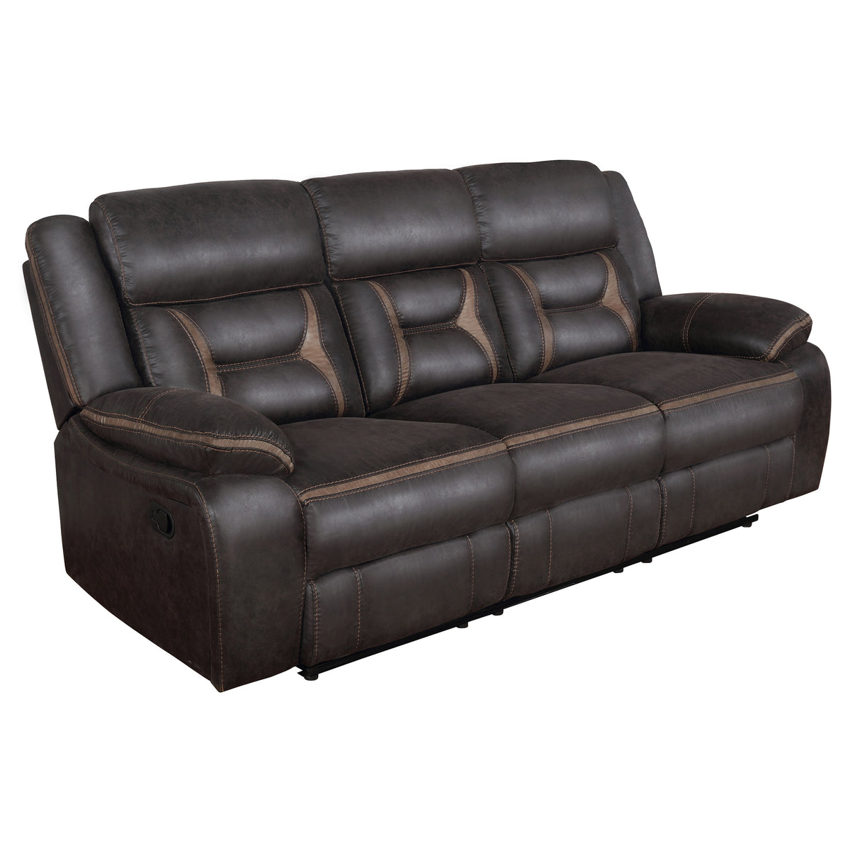 Best Furniture Outlet - Coaster - Greer Upholstered Motion Reclining Sofa Brown - 651354
