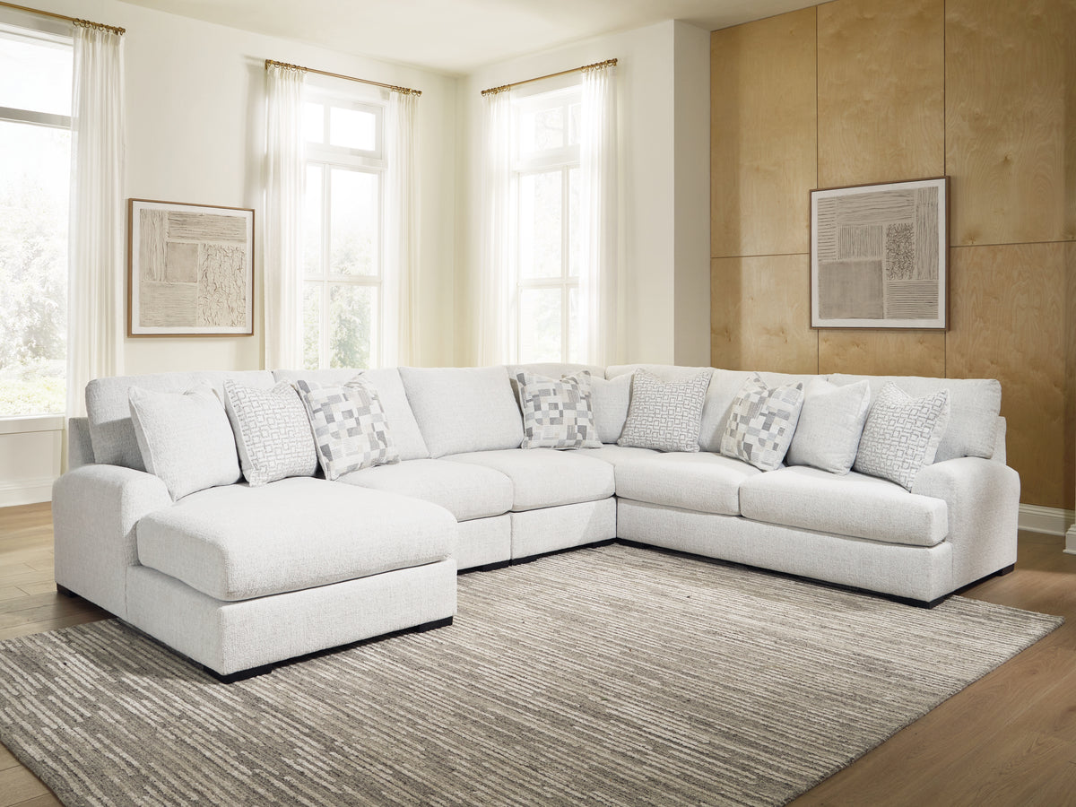 Best Furniture Outlet - Ashley Furniture - Misty-Lakes 5-Piece Sectional with Chaise - 5-Piece Sectional with Chaise - PC66906S12