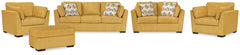 Keerwick Sofa, Loveseat, Ottoman and 2 Chairs