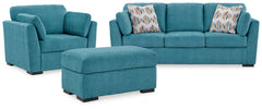 Best Furniture Outlet - Ashley Furniture - Keerwick Queen Sofa Sleeper, Loveseat and Ottoman - Queen Sofa Sleeper, Loveseat and Ottoman - 67507U4