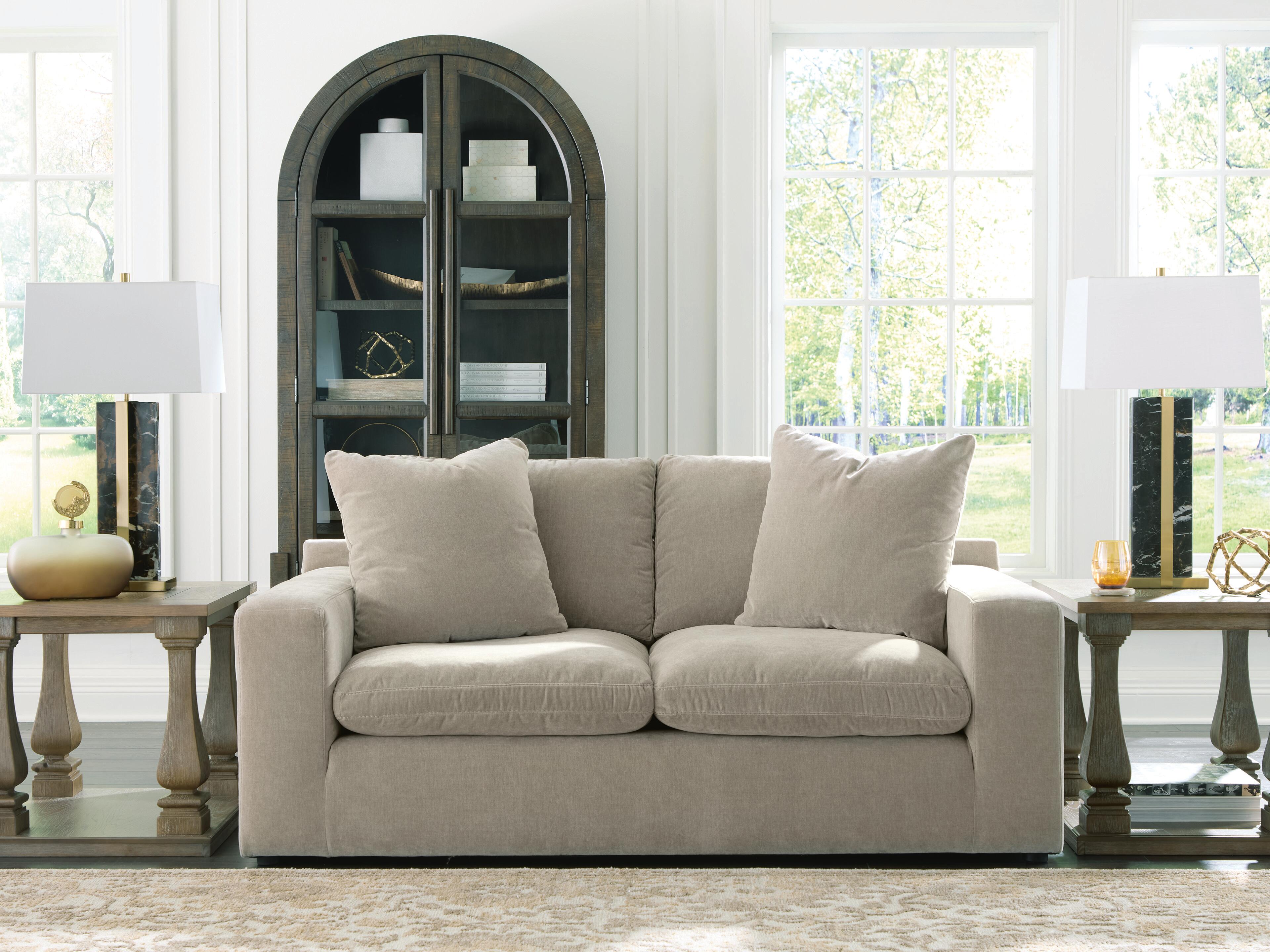 Best Furniture Outlet - Ashley Furniture - Maxton Heights Living Room - Loveseat / Pebble - 6780835