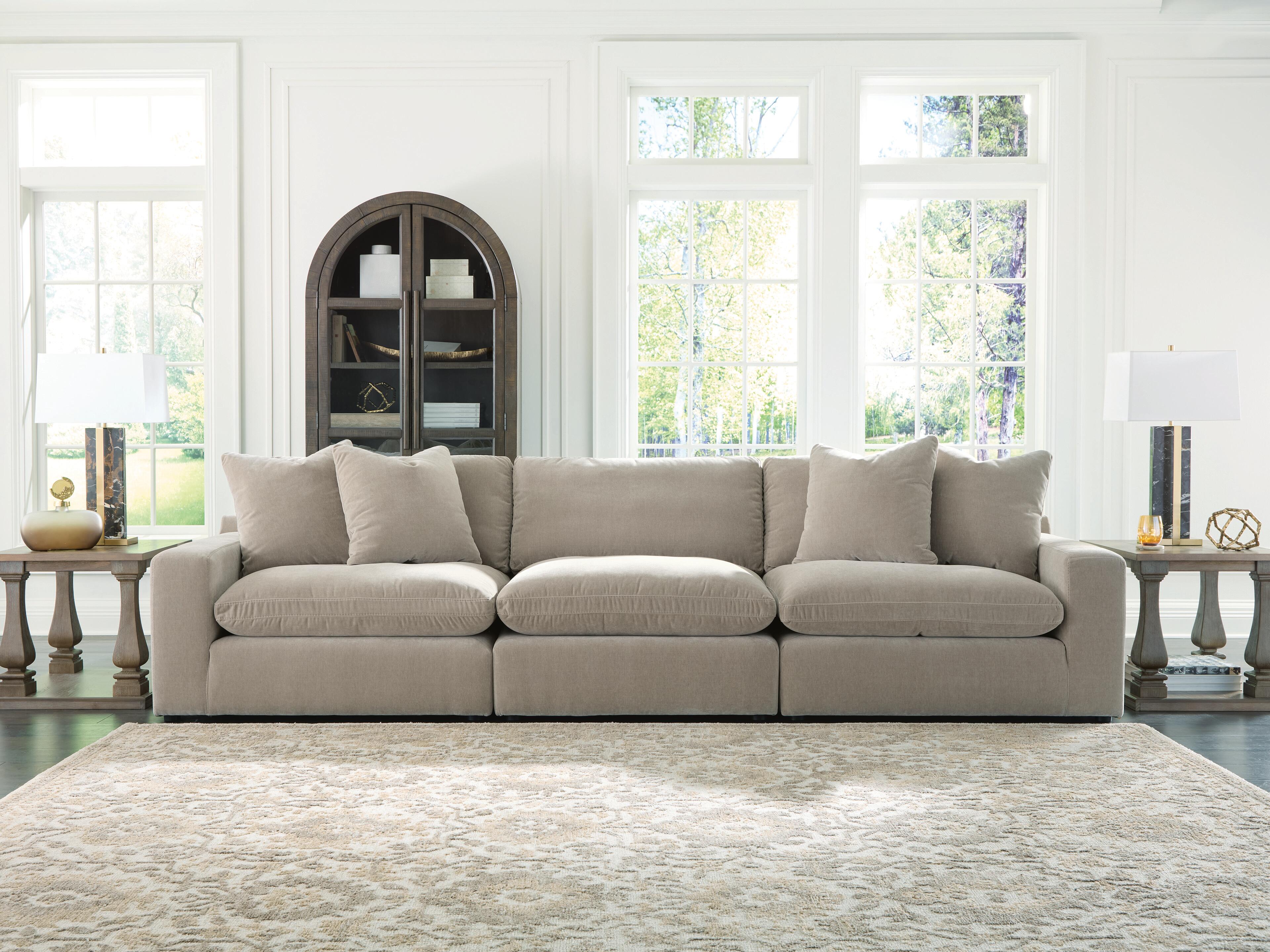 Best Furniture Outlet - Ashley Furniture - Maxton Heights Sectional - RAF 3-Piece Sectional Sofa / Pebble - 67808S2