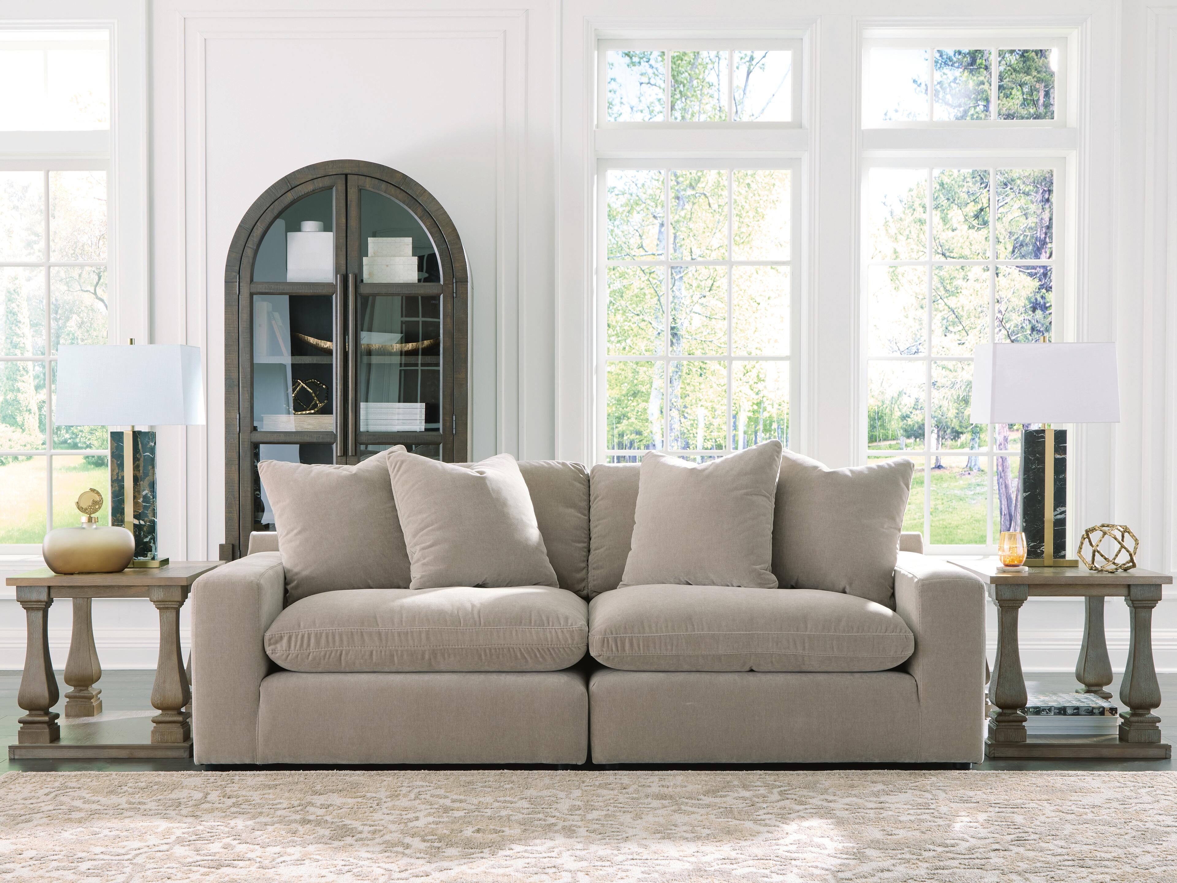 Best Furniture Outlet - Ashley Furniture - Maxton Heights Sectional - RAF 2-Piece Sectional Sofa / Pebble - 67808S1