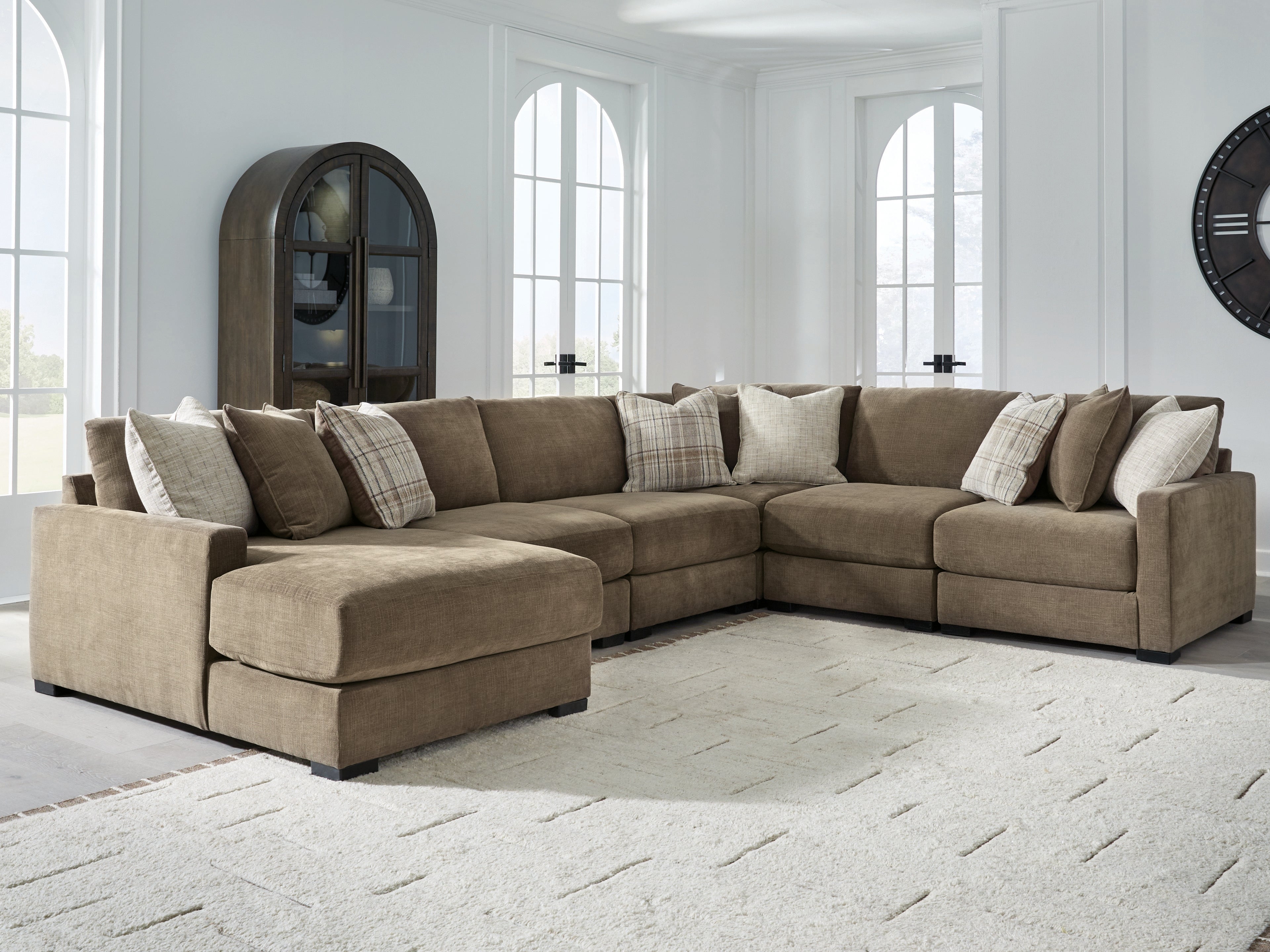 Best Furniture Outlet - Ashley Furniture - Camellia-Court Sectional - 6-Piece Sectional with Chaise - 68207S14