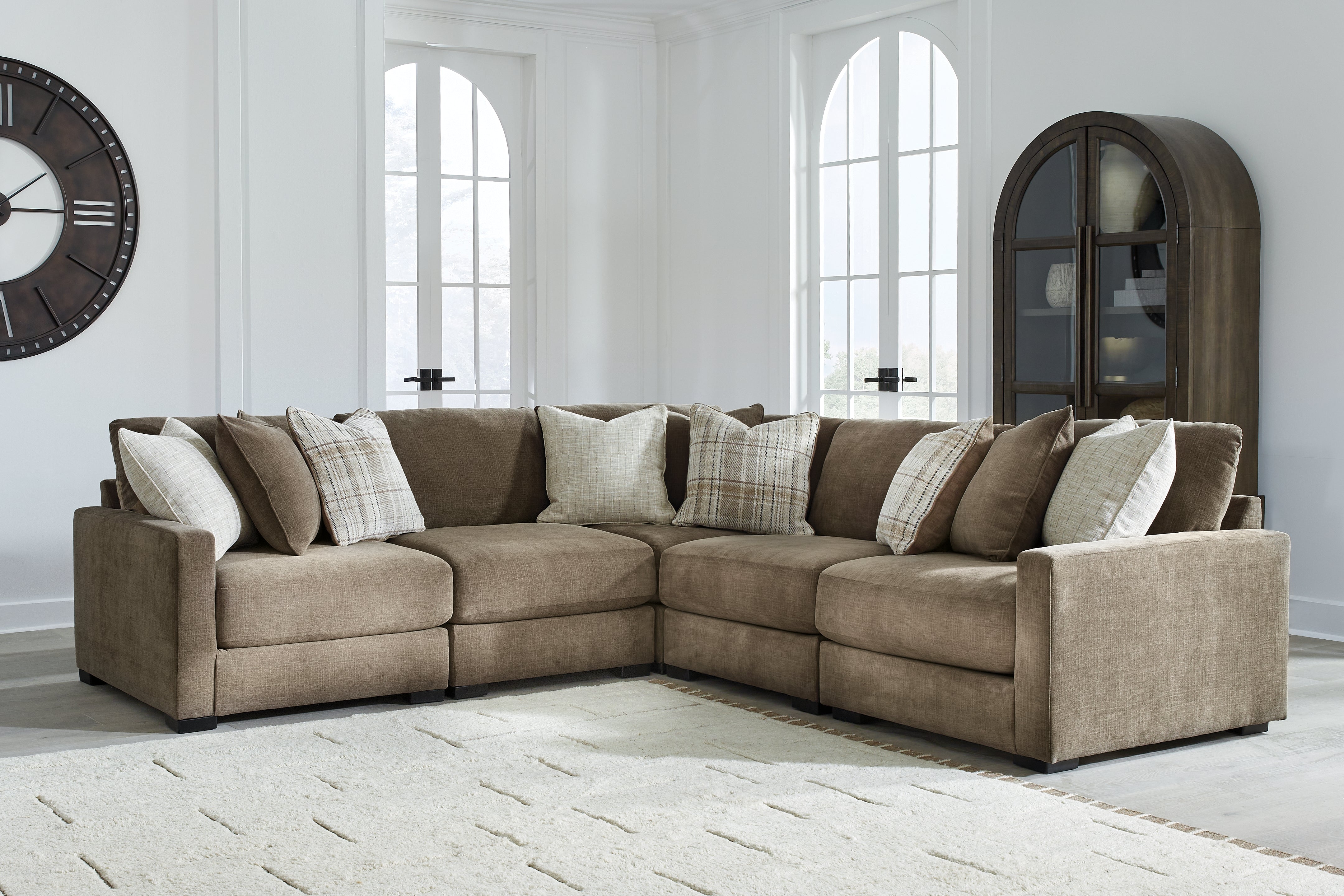 Best Furniture Outlet - Ashley Furniture - Camellia-Court Sectional - 5-Piece Sectional / Coffee - 68207S17