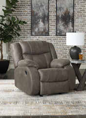 Best Furniture Outlet - Ashley Furniture - First Base Living Room - Reclining Sofa / Gunmetal - 6880488