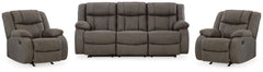 Best Furniture Outlet - Ashley Furniture - First Base Reclining Sofa and 2 Recliners - Reclining Sofa and 2 Recliners - 68804U6