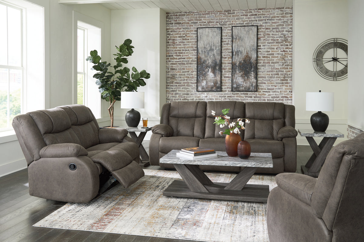 Best Furniture Outlet - Ashley Furniture - First Base Reclining Sofa, Loveseat and Recliner - Reclining Sofa, Loveseat and Recliner - 68804U2