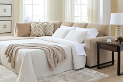 Best Furniture Outlet - Ashley Furniture - Bridgepoint Sectional - RAF 2-Piece Sleeper Sectional with Chaise / Almond - PC69507S4