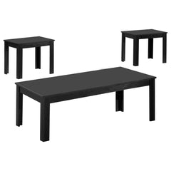Best Furniture Outlet - Coaster - Elias 3-piece Engineered Wood Coffee Table Set Black - 700225
