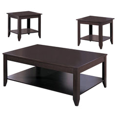 Best Furniture Outlet - Coaster - Brooks 3-piece Rectangular Coffee Table Set Cappuccino - 700285