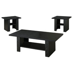Best Furniture Outlet - Coaster - Rodez 3-piece Engineered Wood Coffee Table Set Black Oak - 700345