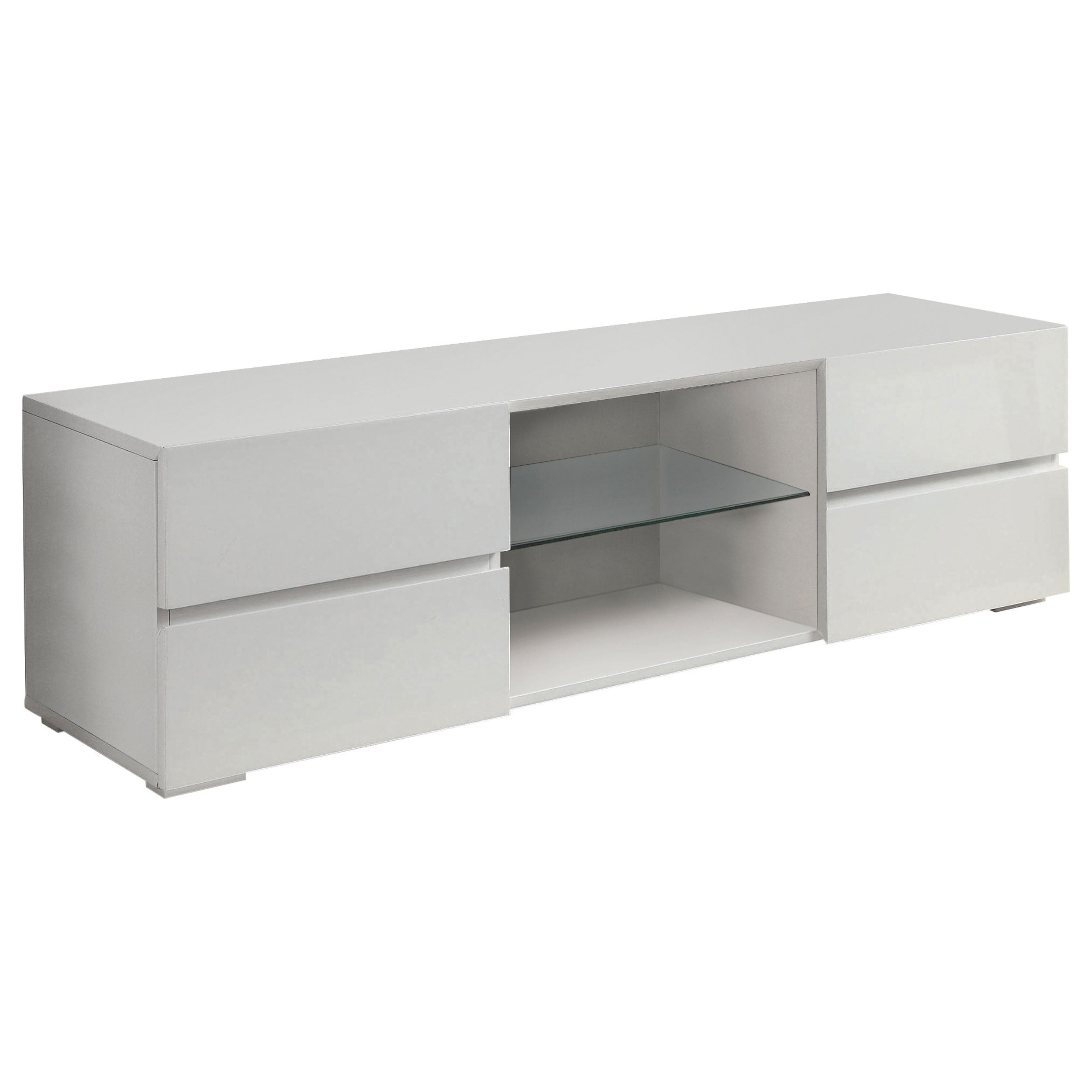 Best Furniture Outlet - Coaster - Galvin 4-drawer Wood 55-inch TV Stand White High Gloss - 700825