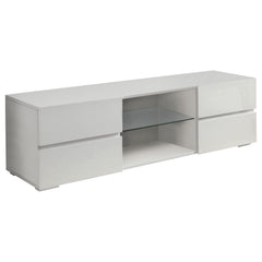 Best Furniture Outlet - Coaster - Galvin 4-drawer Wood 55-inch TV Stand White High Gloss - 700825