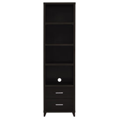 Lewes 4-shelf Engineered Wood Media Tower Cappuccino