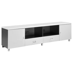Best Furniture Outlet - Coaster - Burkett 2-door Engineered Wood 71-inch TV Stand White High Gloss - 700910