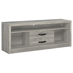 Best Furniture Outlet - Coaster - Burke 2-drawer Engineered Wood 59-inch TV Stand Grey Driftwood - 701024