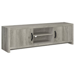 Best Furniture Outlet - Coaster - Burke 2-door Engineered Wood 71-inch TV Stand Grey Driftwood - 701025