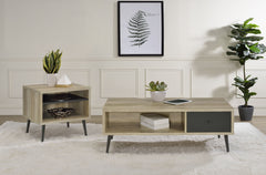 Best Furniture Outlet - Coaster - Welsh 2-piece Coffee and End Table Set Distressed Pine - 701038-S2