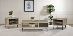 Best Furniture Outlet - Coaster - Welsh 3-piece Coffee and End Table Set Distressed Pine - 701038-S3
