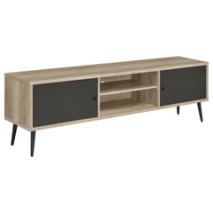 Best Furniture Outlet - Coaster - Allie 2-door Engineered Wood 71-inch TV Stand Distressed Pine - 701076