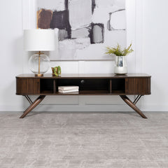 Best Furniture Outlet - Coaster - Valna Wood 71-inch TV Stand with Sliding Doors Walnut - 701713