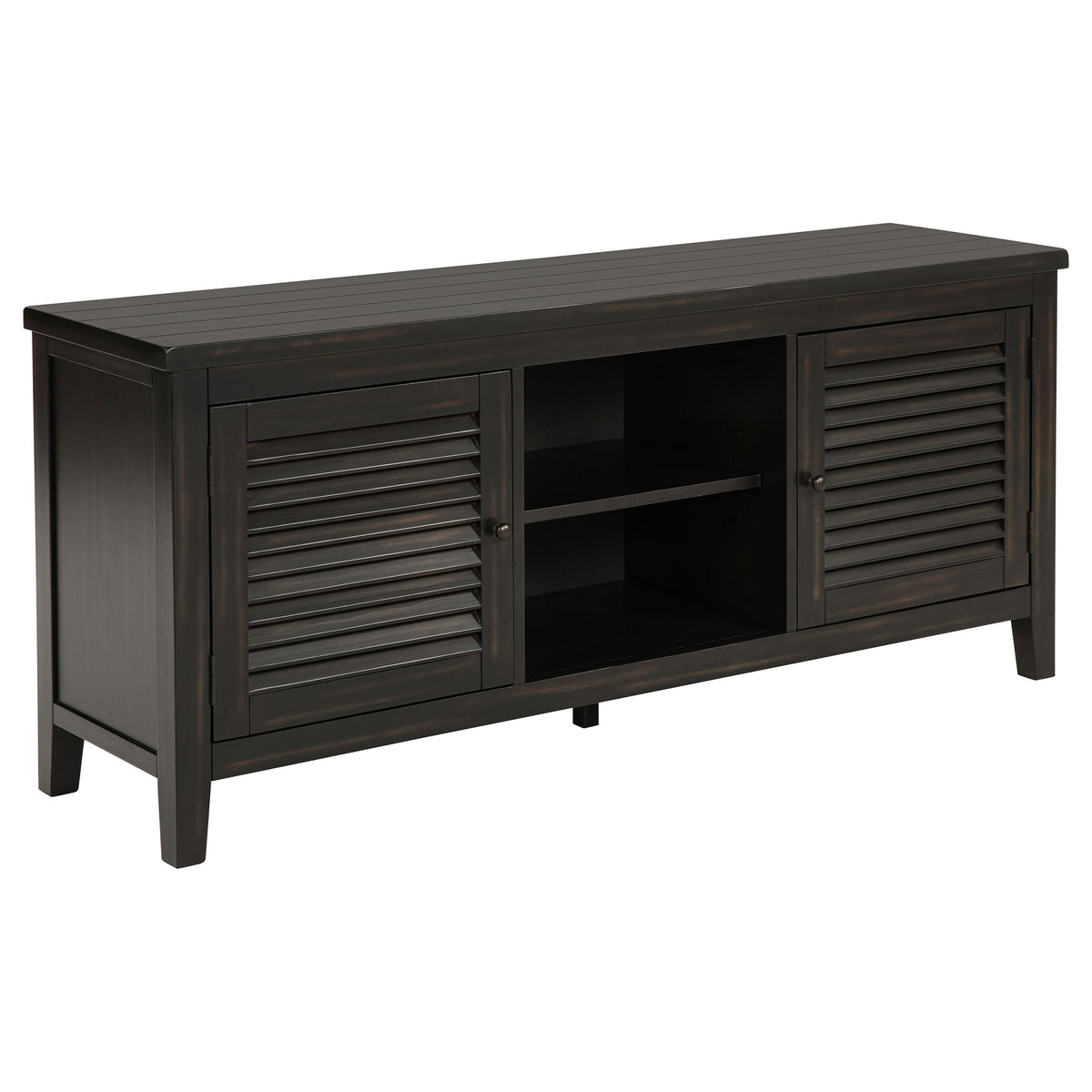 Best Furniture Outlet - Coaster - Concord 2-door 60-inch TV Stand Console Distressed Java - 701782