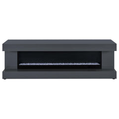 Mallory TV Stand Fireplace Console Bluetooth Speaker Grey High Gloss