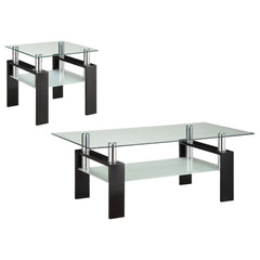 Best Furniture Outlet - Coaster - Dyer 2-piece Rectangular Coffee and End Table Set Black - 702288-S2