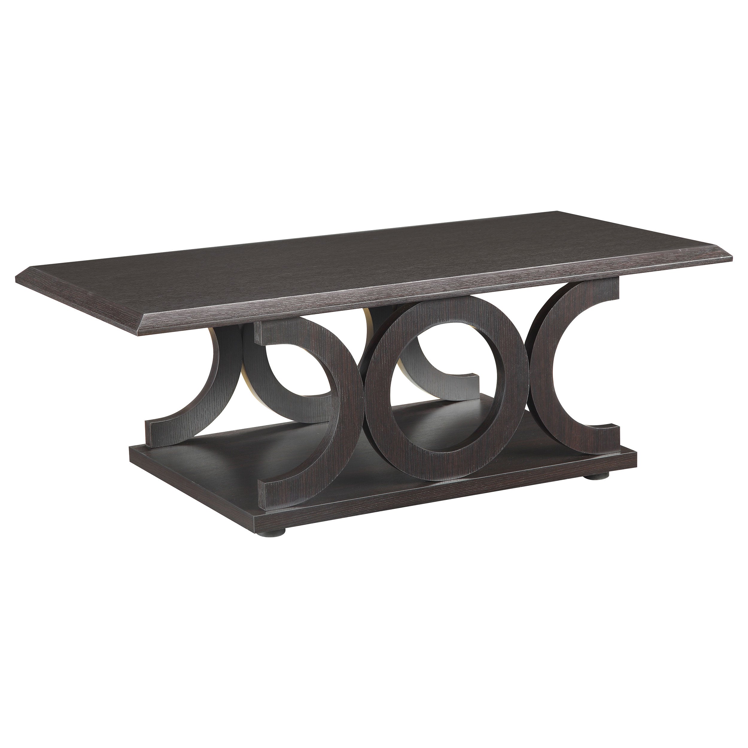 Shelly 2-piece Coffee and End Table Set Cappuccino