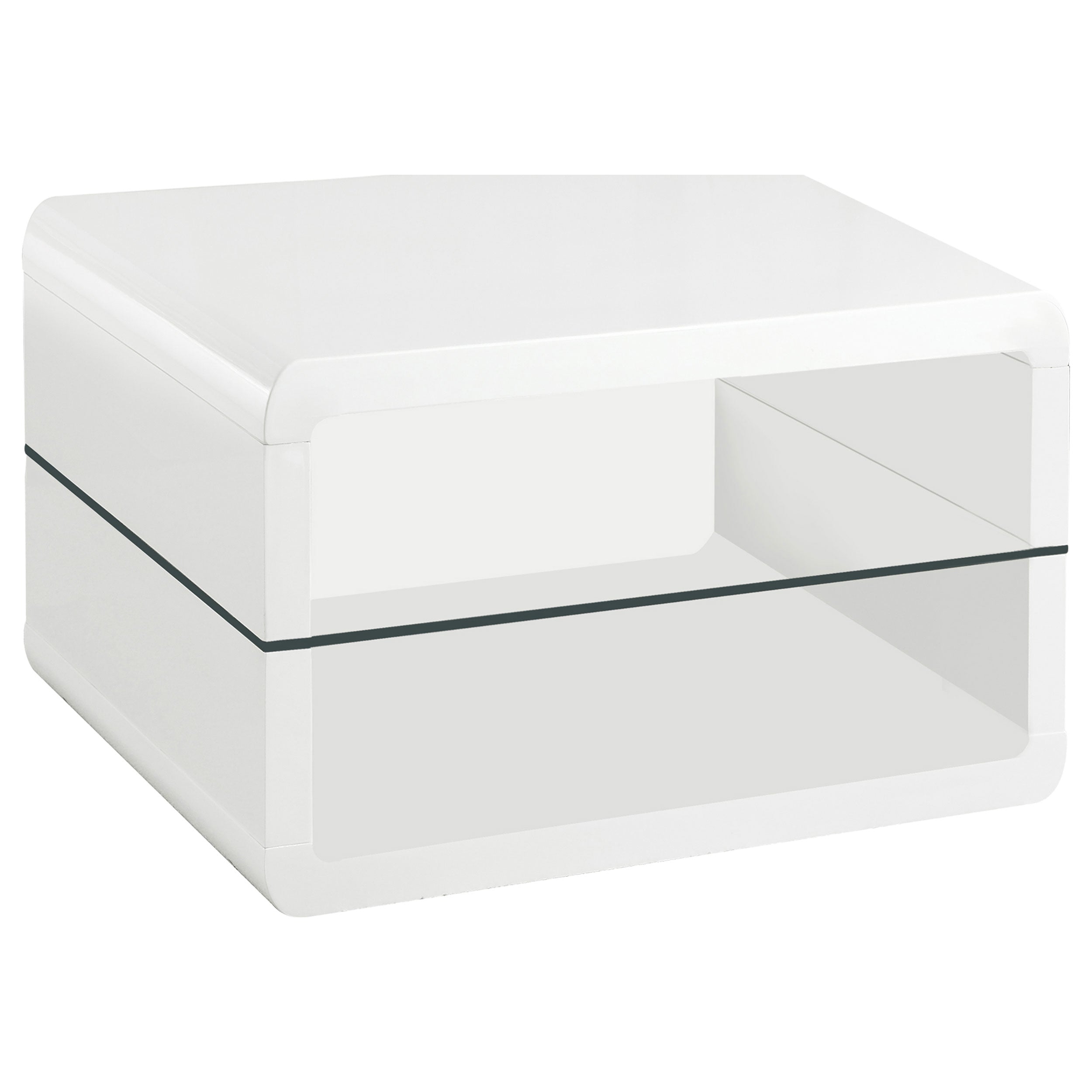 Elana 3-piece Coffee and End Table Set White High Gloss