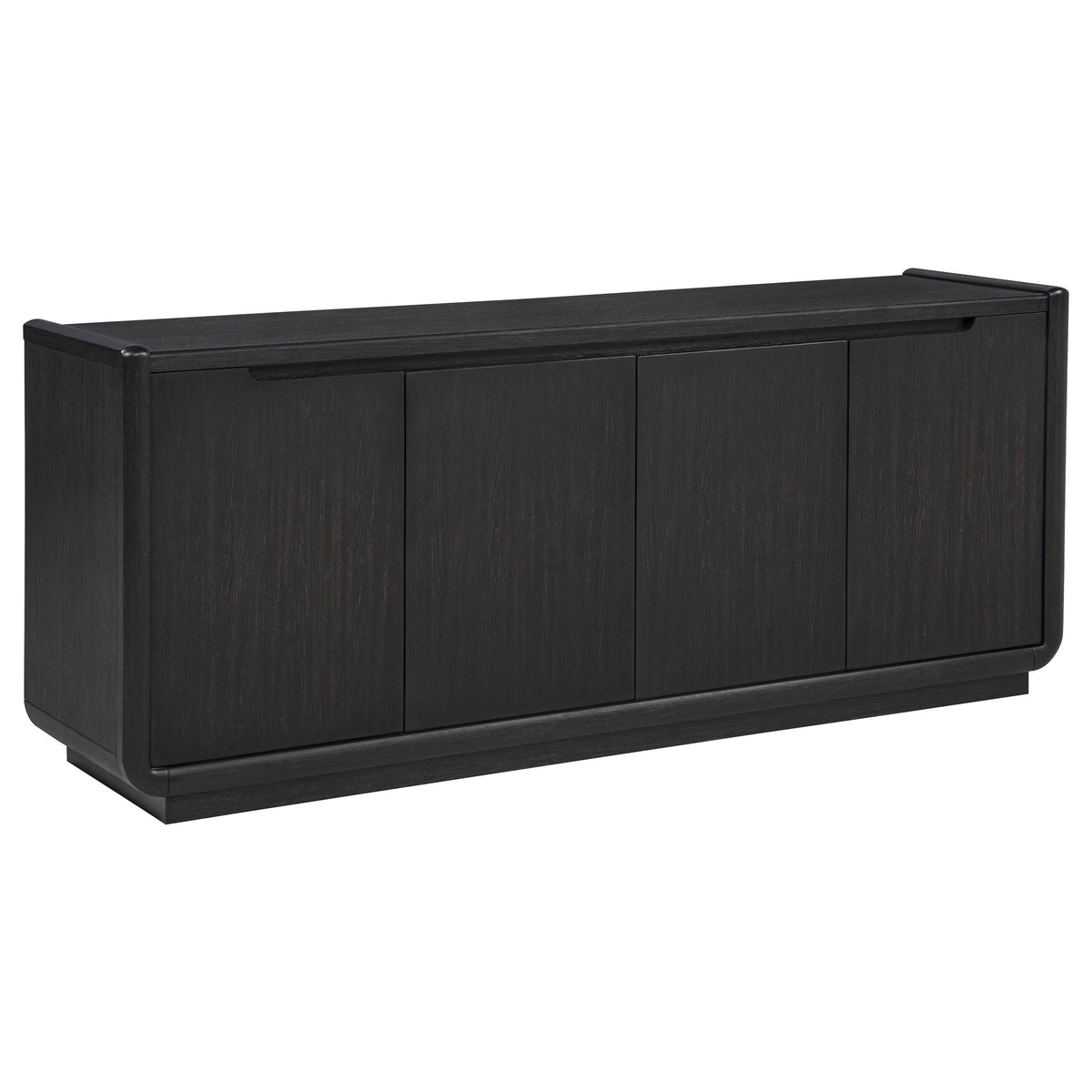 Best Furniture Outlet - Coaster - Leandro 72-inch 4-door TV Stand Media Console Burnished Black - 704633