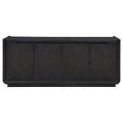 Leandro 72-inch 4-door TV Stand Media Console Burnished Black