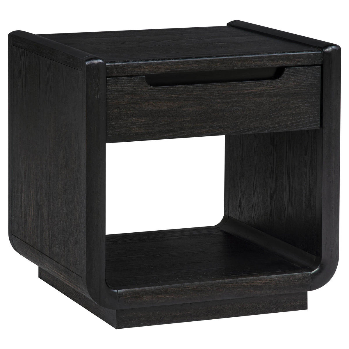 Best Furniture Outlet - Coaster - Leandro 1-drawer Wood Occasional Side End Table Burnished Black - 704637