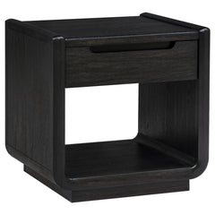 Best Furniture Outlet - Coaster - Leandro 1-drawer Wood Occasional Side End Table Burnished Black - 704637
