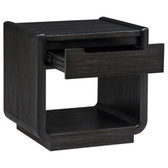 Leandro 3-piece Wood Coffee and End Table Set Burnished Black