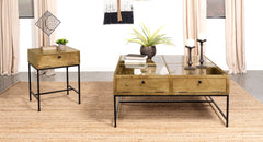 Best Furniture Outlet - Coaster - Stephie 2-piece Square Coffee and End Table Set Honey Brown - 704698-S2