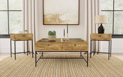 Best Furniture Outlet - Coaster - Stephie 3-piece Square Coffee and End Table Set Honey Brown - 704698-S3