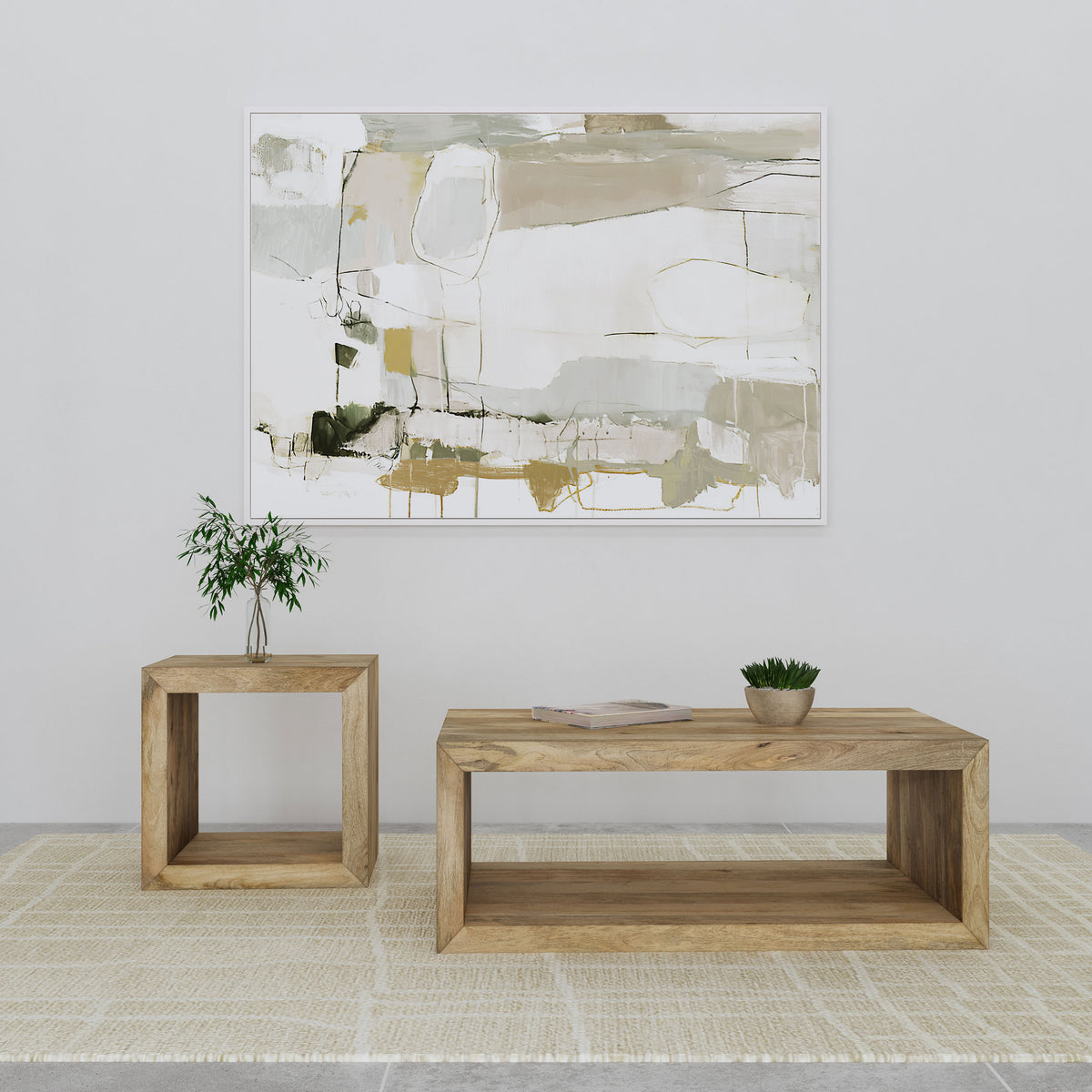 Best Furniture Outlet - Coaster - Benton 2-piece Solid Mango Coffee and End Table Set Natural - 704838-S2