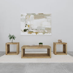 Best Furniture Outlet - Coaster - Benton 3-piece Solid Mango Coffee and End Table Set Natural - 704838-S3