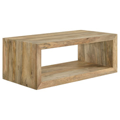 Best Furniture Outlet - Coaster - Benton Rectangular Solid Wood Coffee Table Natural - 704838