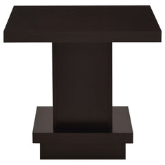 Reston Square Engineered Wood Side End Table Cappuccino