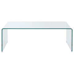 Ripley 2-piece Bent Glass Coffee and End Table Set Clear