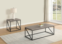 Best Furniture Outlet - Coaster - Birdie 2-piece Coffee and End Table Set Sonoma Grey - 705618-S2