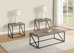 Best Furniture Outlet - Coaster - Birdie 3-piece Coffee and End Table Set Sonoma Grey - 705618-S3