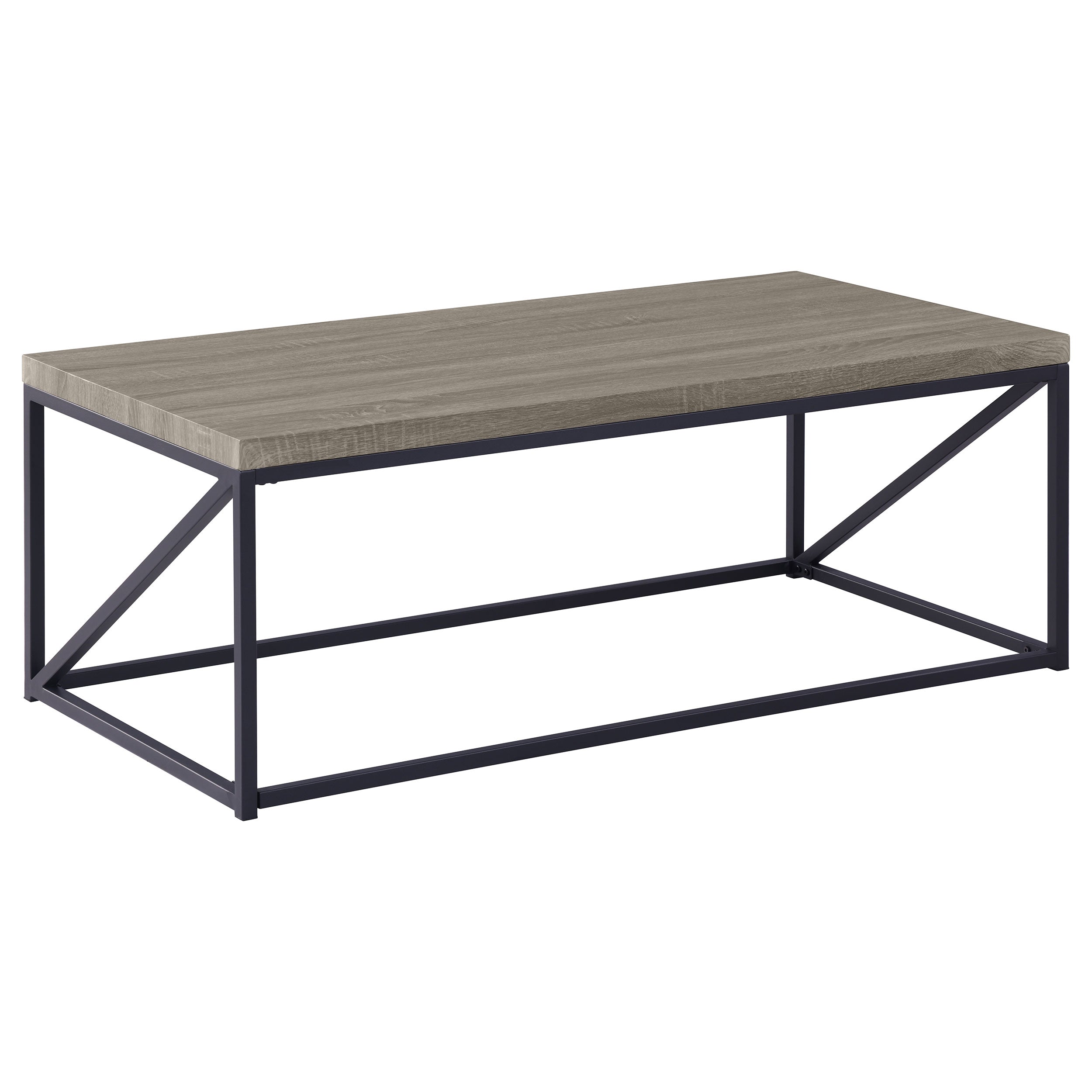 Best Furniture Outlet - Coaster - Birdie Rectangular Engineered Wood Coffee Table Sonoma Grey - 705618
