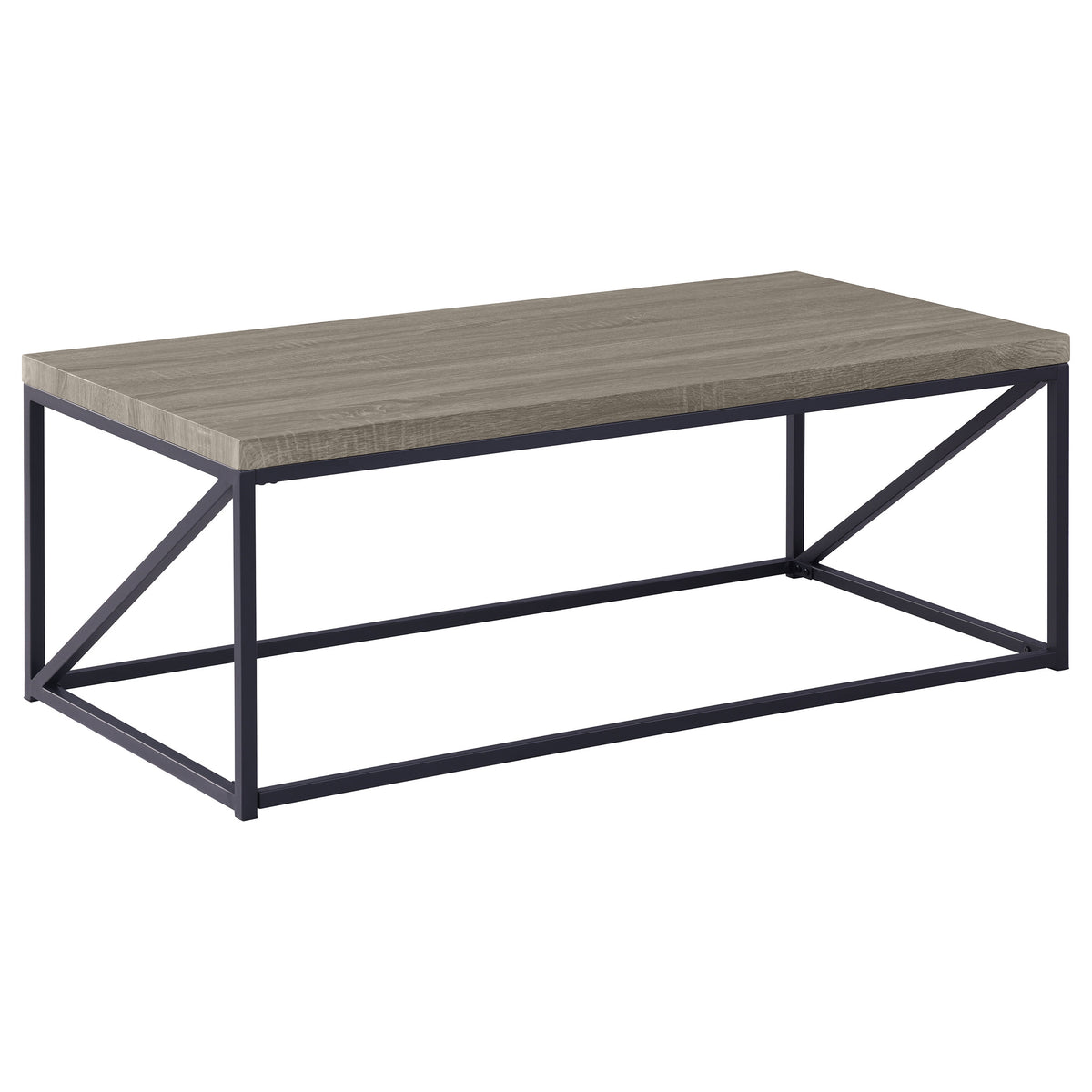 Best Furniture Outlet - Coaster - Birdie Rectangular Engineered Wood Coffee Table Sonoma Grey - 705618